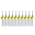 10PCS 0.9mm Tungsten Carbide Shank Micro Drill Bits for PCB - size: 0.9mm (CED)