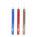 3 Pcs 2.95" Mini Precision Hobby Tool Set - Red Gold Blue Aluminum Alloy Glue Applicator Needles for Adhesive Dispensing Model Building Polymer Clay Sculpture