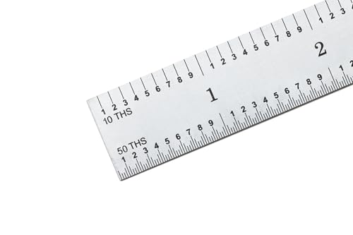 PEC Tools 18" Flexible Metal Ruler, 3R Graduation, Precision Measuring Tool - color: Carbon Steel-Flexible, size: 18"
