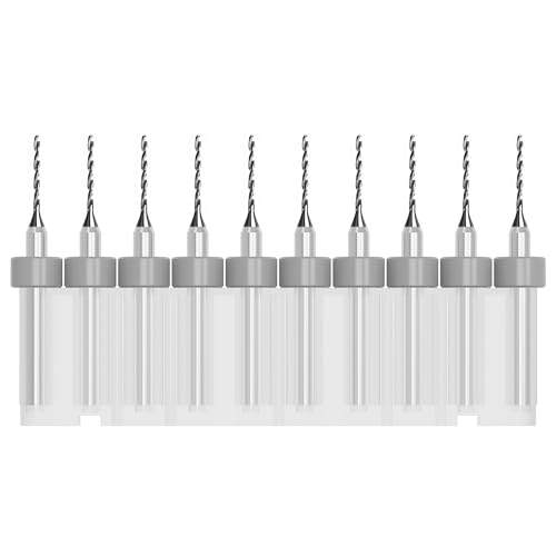 10 Pcs PCB Drill Bits Set, 1/8" Shank 0.5mm - size: 0.5mm