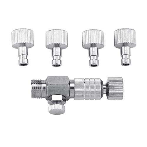 Airbrush Quick Disconnect Adapter Set, 1/8'' Fittings with 4 Male and Female Fittings, for Airbrush and Compressor
