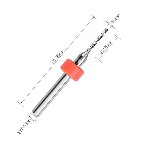 10 Pcs PCB Drill Bits Set, 1/8" Shank 0.5mm - size: 0.5mm