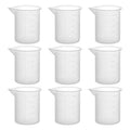 Gartful 100ml Resin Measuring Cups, 9PCS 3 oz Graduated Silicone Resin Mixing Cups, Reusable Stir and Pour Tools for Epoxy Resin, Jewelry Casting Moulds, Acrylic Paint Pouring, Cup Making - size: Small-100ml*9