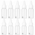 10Pcs 1oz/30ml Paint Bottles, Airbrush Paint Bottle Jars Clear Empty Plastic Mixing Squeeze Bottles with Ball Jar Resealable Scale Mixer