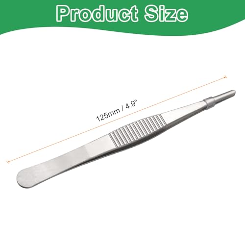 HARFINGTON Stainless Steel 4.9" Tip Multi-Purpose Tong Silver - size: 4.9 x 0.4 x 0.06 inch