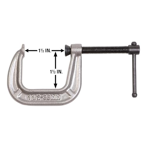 Wilton C-Clamp, 1-1/2" Opening, 1-1/2" Throat, 820 Lbs. Clamping Force (Model 141-1/2C) - size: 1-1/2 in. x 1-1/2 in., style: Pack Of 1