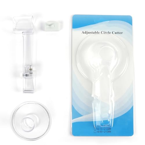 25mm/1 Inch Clear Circle Cutter Button Maker Tools, Adjustable Multi-Size Badge Making Round Cutting Tool, Cutting Knife Photo Paper Model Circle (35-170mm) - size: 35-170mm