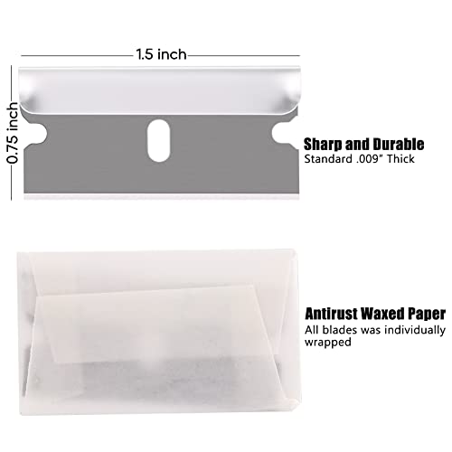 REXBETI 100 Pack Single Edge Razor Blades, Industrial Scraper Razor Blades - size: 100 Pack