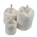 3 Pcs 1/4" Shank White Flannelette Polishing Wheels - style: Cylinder shape