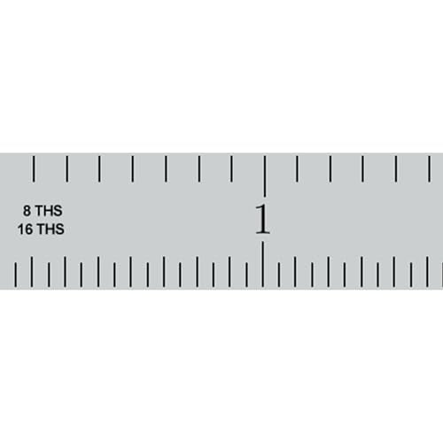 PEC Tools 12" Metal Ruler, Flexible, 4R Graduation, Inch Measuring Tool - color: Carbon Steel-Flexible, size: 12"