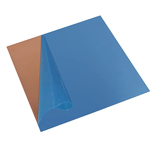 1 Pieces 99.9% Pure Copper Sheet, 8" x 8", 24 Gauge(0.5mm) Thickness, Film Attached Copper Plate, Great for JewelrPure Copper Sheety, Crafts, modelers - size: 8" x 8", 24 Gauge(0.5mm)