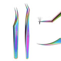 Fiber Tip Tweezers for Lash Extensions Precision Eyelash Isolation, (2PCS) - style: 2PCS CTS-18+20