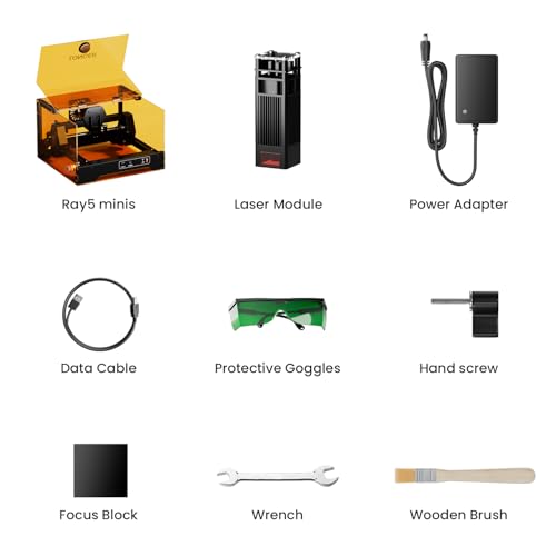 LONGER Ray5 Laser Engraver, 3500W High Precision Laser Engraving - color: Deep Black & Orange