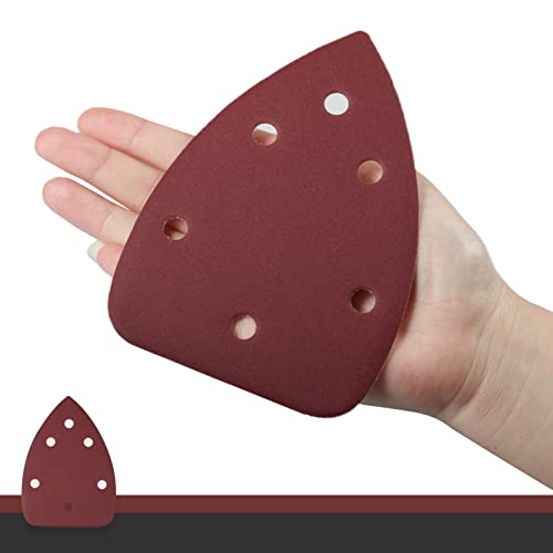 30 Pcs Mouse Sander Sandpaper 400 Grit 6 Hole Mouse Sander Pads Hook and Loop Sanding Disc - style: 400 Grit