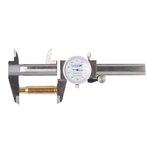 Frankford Arsenal Stainless Steel Dial Caliper with Case for Reloading,silver - style: Dial Calipers