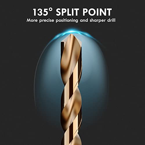 Metric 13Pcs(1.5mm-6.5mm) M35 Cobalt Drill Bit Set - size: 1.5 mm-6.5 mm (13 pcs)