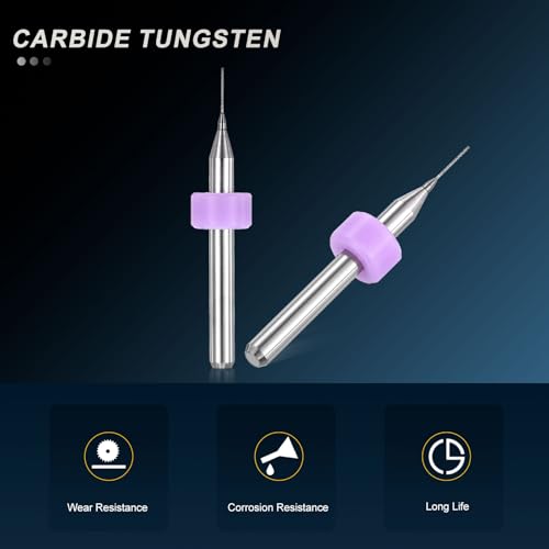 PATIKIL 10 Pack 0.3mm Micro Drill Bits Carbide Tungsten Steel - size: 0.3mm