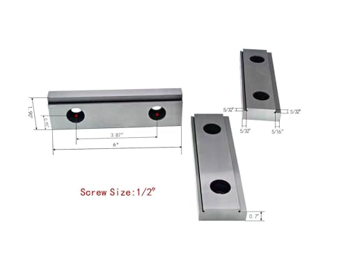 6" Double Step Milling Vise Jaws Fitting KURT/GMT or Simila Type Milling Vise. (2PC)