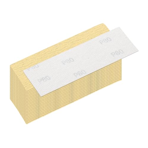 25 Pcs 80 Grit Sandpaper 1x3.5 Inch Sand Paper Alumina Abrasive - size: 1 x 3.5 Inch(80 Grit)
