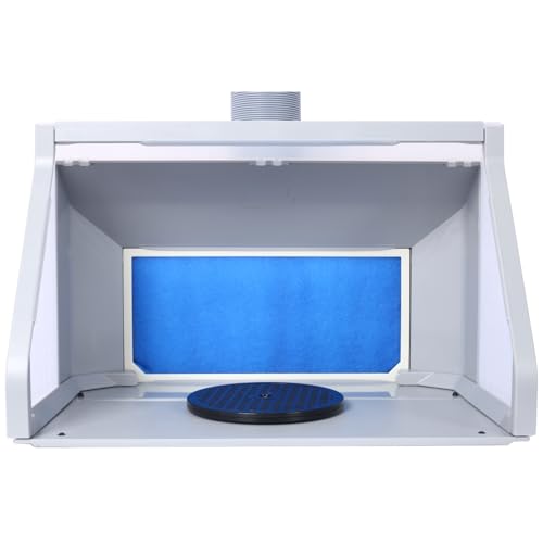 Portable Airbrush Paint Spray Booth Kit with Foldable Design and Lighted Work Area