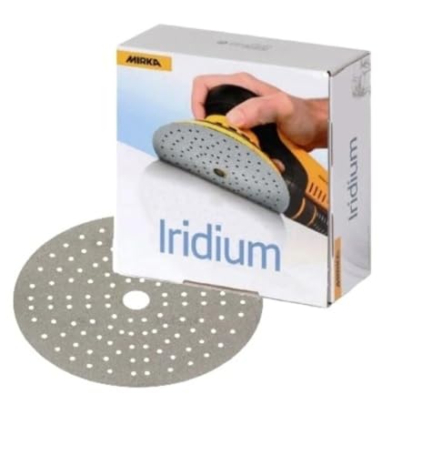 Mirka Iridium 6 Inch 320 Grit Premium Ceramic Blend Sanding Discs, 50 Pack - size: Grit 320