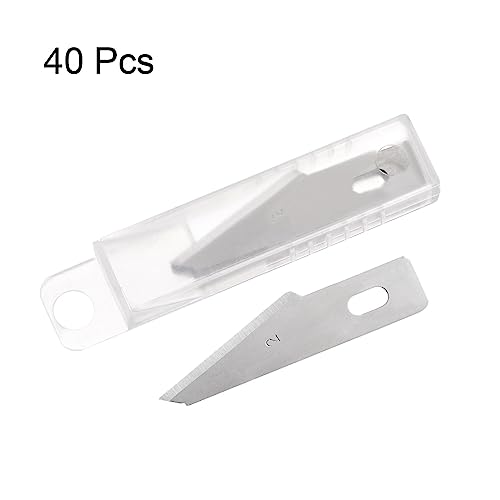 HARFINGTON 40pcs Exacto Knife Blades #2 Hobby Knife Replacement Blades