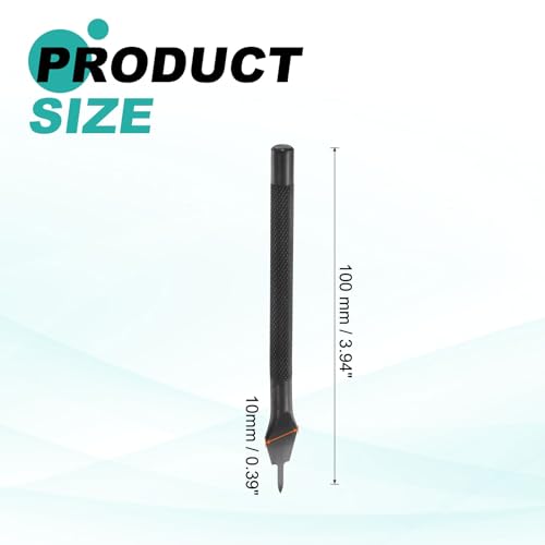 HARFINGTON Leather Stitching Punch 3mm 1 Prong Carbon Steel Leather Punch Hole Tool Chisel for DIY Craft Handbag Wallets Card Belt Holders Key Holders Belts, Black - color: Black, size: 3mm 1 Prong