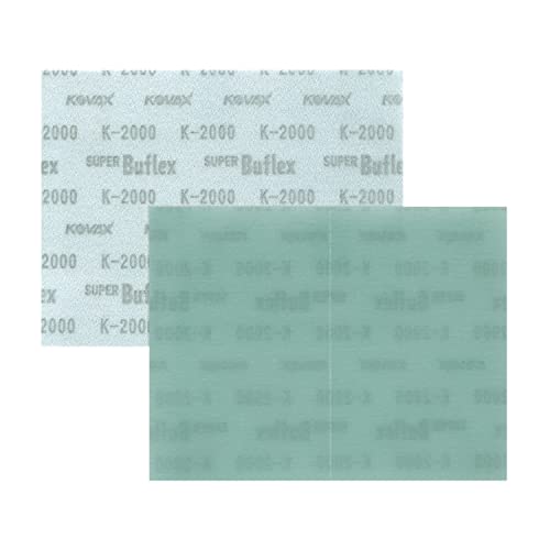 Super Buflex Flexible Dry Sanding Sheets Job-PAK, Green K-2000, U191-1532, 2 Sheets + 1 Buflex Interface Pad - color: K-2000 Green
