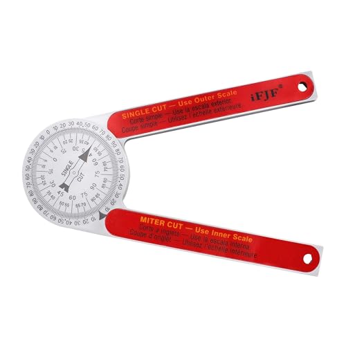 iFJF 505P-7 Miter Saw Protractor Angle Finder 360 Laser Dial 7.3''