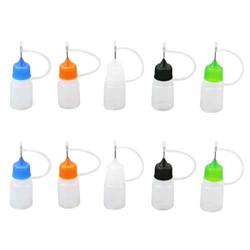 T Tulead 5ML Plastic Precision Tip Applicator Bottles, 10PCS - style: Transparent, 5ml