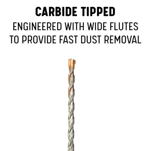 Drill America 1/2" X 18" PRO Series SDS-Plus 4-Cut Tip Hammer Bit Drill Bit - size: 1/2 in, style: 18"