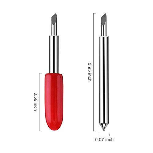 20 Pack - Made in USA - Explore Replacement Blades Compatible Cricut Imagine Explore Air 2 Create Maker 3 Expression 45° Standard Vinyl Fabric Scrapbook Cutting Blades Replacements - color: red/blue USA-made