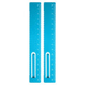 HARFINGTON 2pcs Straight Ruler 15cm Metric Metal Aluminum Alloy Measuring Bookmark Clip Ruler Scale Tool for Measure Study Reading Classroom Office, Blue - color: Deep Blue, size: 15cm