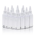 10Pack Airbrush Paint Bottle 60ml with Scale&Mixing Ball Plastic Container - size: 60ml