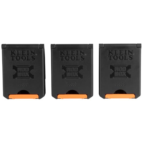 Klein Tools MODbox Tool Pouch, 9-Pocket Electrician Parts Pouch - size: Pouch Clips 3-Pack