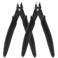 Micro Wire Cutters Precision Flush Cutter Pliers for Jewelry Making Electronics Craft 5 Inch Mini Side Cutting Nippers for Zip Ties Plastic Models and Hobby Projects 2PCS Black