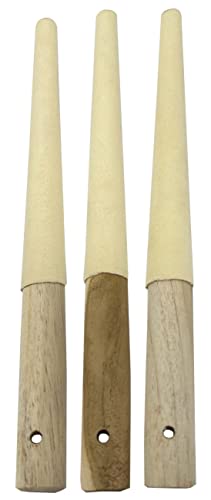 3 Pack of Chamois Half Round Buff Sticks Jewelry Making Abrasive Sanding Metal Polishing Tools
