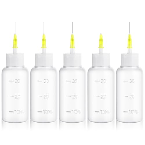 30cc Needle Tip Glue Squeeze Bottle Precision Tips Applicator Bottles 5 Pcs - size: 30cc Needle Bottle (5 Pack)