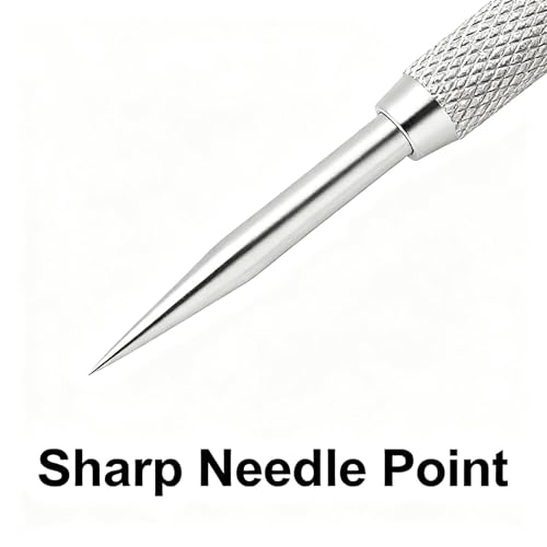 Carbide Steel Scriber Tool – Metal Engraving Pen with Carbide Tip, 2-7/8" Point, 3/8" Handle, Ideal for Marking on Metal, Glass & Welding Projects (DIY Precision Work)