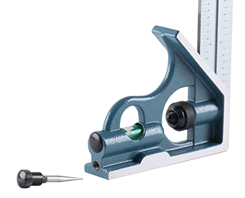 Accusize Industrial Tools Combination Square Set, 6" 4R, 0000-8100 - size: 6" 4R