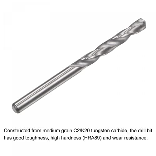 uxcell Solid Carbide Drill Bits, 2.9mm C2/K20 Tungsten Carbide Jobber Drill Bits Straight Shank Drilling Tool for Stainless Steel Aluminum Iron Metal Plastic 2pcs - size: 2.9mm