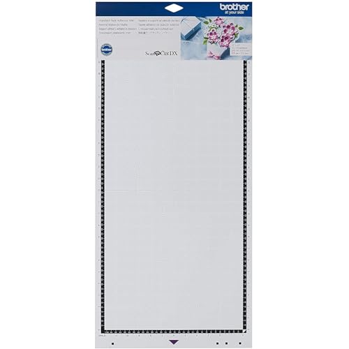 Brother ScanNCut DX Mat CADXMATSTD24, Large 12" x 24" Standard Tack Adhesive for Cardstock, Vinyl, Foam and More, Replacement Accessory - style: 12" x 24" Standard Tack