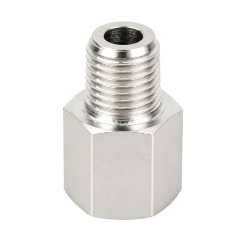 Yoebor 304 Stainless Steel Pipe Adapter 1/4" G Female to 1/4" NPT Male 2pcs - color: 2 Pcs, size: 1/4" NPT Male x 1/4" G Female Thread