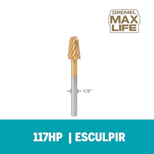 Dremel 117HP Max Life 1/4" (6.4mm) High Performance Rotary Carving Bit 2-Pack - size: 1/4 in