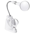 OttLite LED Clip and Freestanding Magnifier Lamp, White