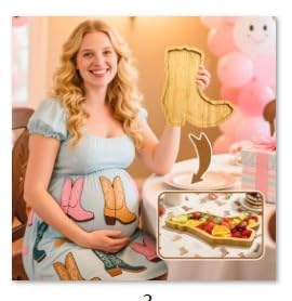 Western Birthday Party Decorations Wooden Hat Boot Charcuterie Boards Trays - color: Wooden Hat Boot