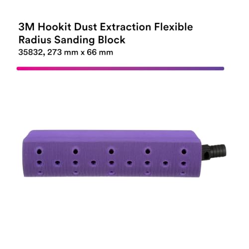 3M Hookit Dust Extraction Flexible Radius Sanding Block 35832 - size: 273 mm x 66 mm, style: Curved