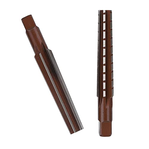 2Pcs High Carbon Steel Straight Shank Morse Taper Reamer Rough + Fine Hand Reamer Set Replacement (MT1)