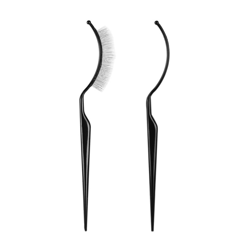 3Pcs False Eyelash Display Stick Lash Applicator Tool Holder for Salon and Home Use Plastic Black Eyelash Auxiliary Tool for Lash Trials