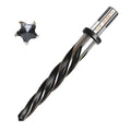 DKIBBITH 11/16" Bridge Construction Reamer Drill Bit, M2 HSS Taper Chucking Reamer for Steel Alloy Metal Wood Plastic, 1/2" Non-Slip Shank, 5-Spiral Flutes Car Reamer, to Align or Enlarge Holes, 17mm - size: 11/16"